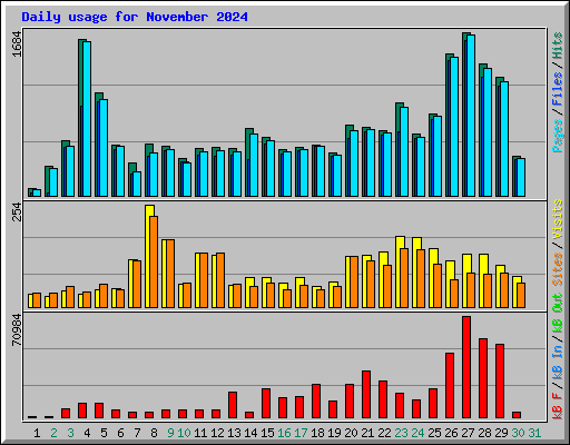 Daily usage for November 2024