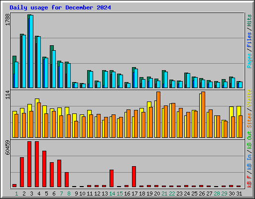 Daily usage for December 2024