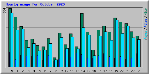 Hourly usage for October 2025
