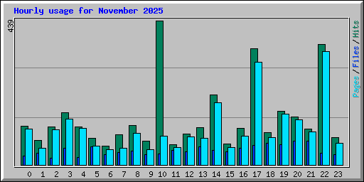 Hourly usage for November 2025