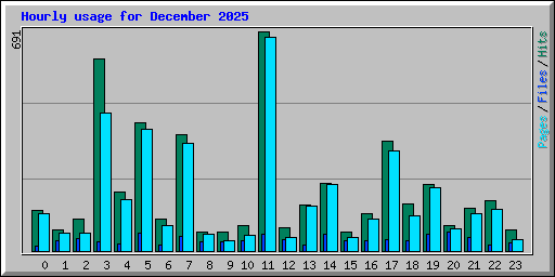 Hourly usage for December 2025