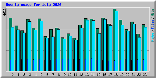 Hourly usage for July 2026