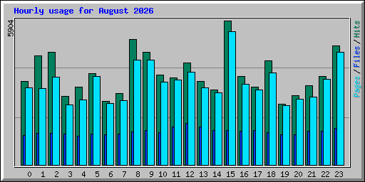 Hourly usage for August 2026
