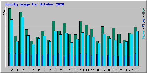 Hourly usage for October 2026